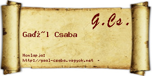Gaál Csaba névjegykártya
