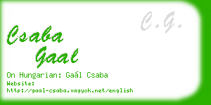 csaba gaal business card